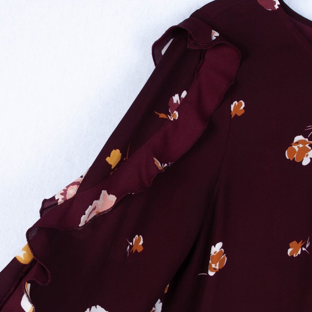 1. State Floral Ruffle‎ Blouse Size Medium - Picture 3 of 8